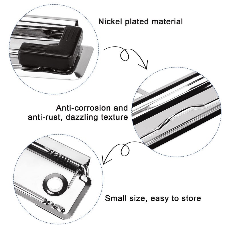 Meetory 10 Pack Mountable Clipboard Clips,Spring Loaded Surface Mount Handle with Rubber Grip and Hanging Hole - Image 3